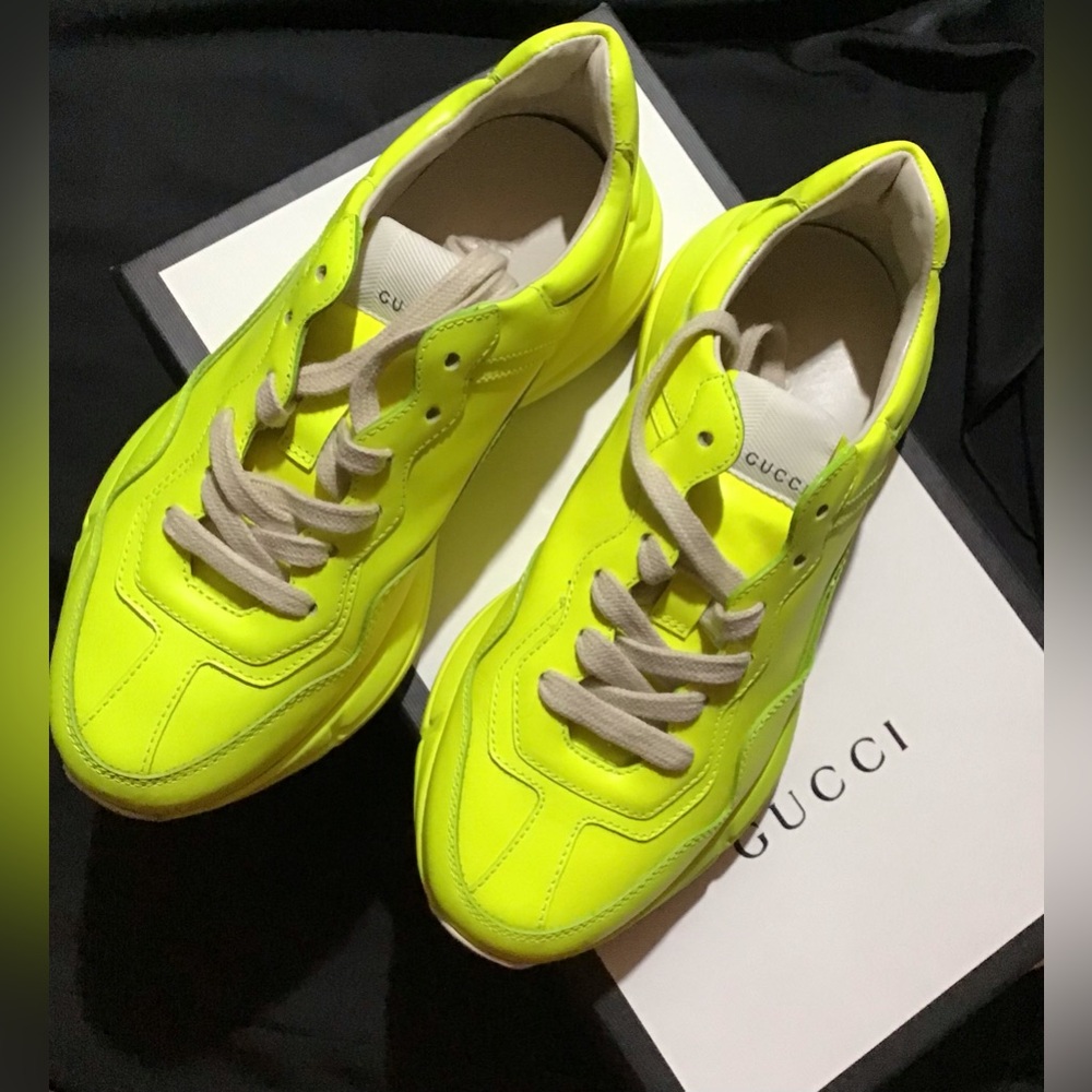 GUCCI RHYTON Sneakers in yellow fluo